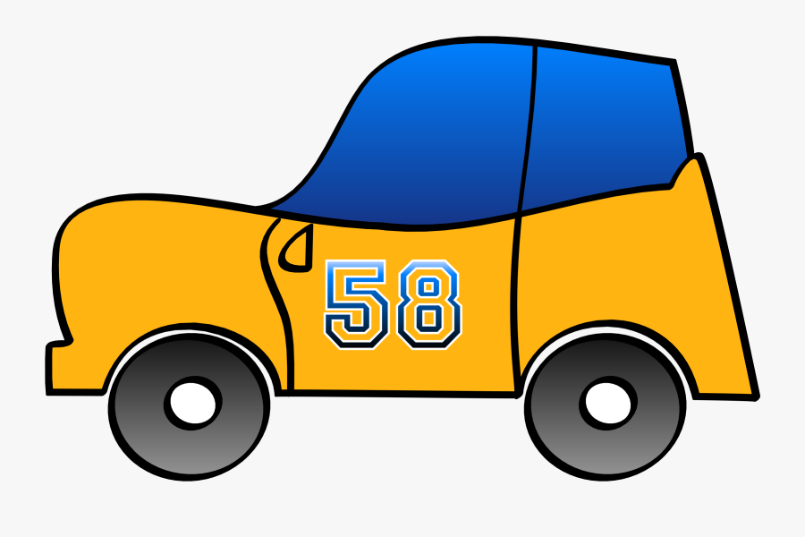 Transportation Clipart Yellow Toy Car - Car 2d, Transparent Clipart