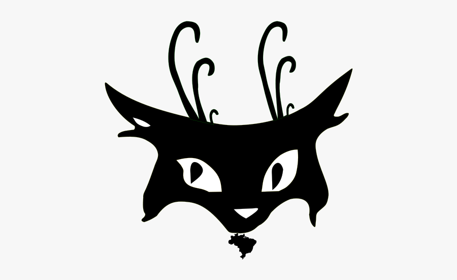 Kedi Kafası Siyah Png, Transparent Clipart