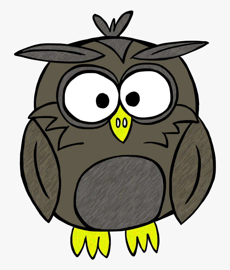 Cute Owl Clipart Black And White, Transparent Clipart