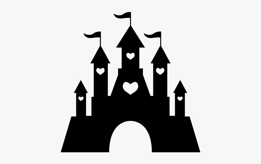 Silhouette Castle Disney Princess Clip Art - Silhouette Disney Castle Png, Transparent Clipart