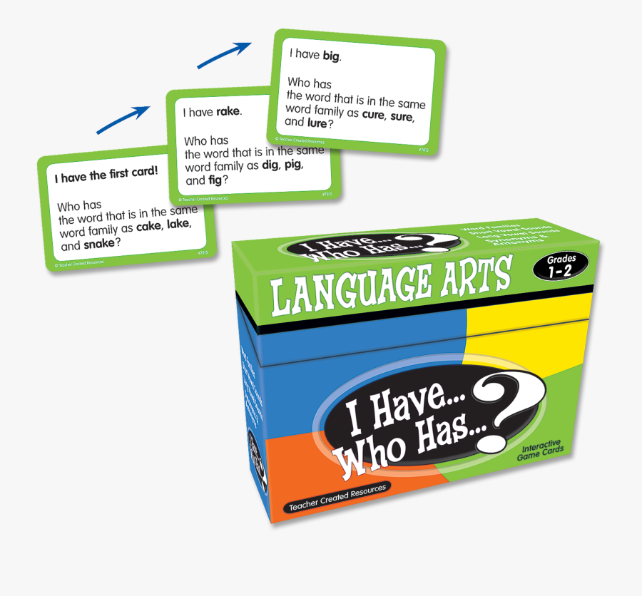 I Have, Who Has Language Arts Game Grade 1-2 - Language Games For Grade 2, Transparent Clipart