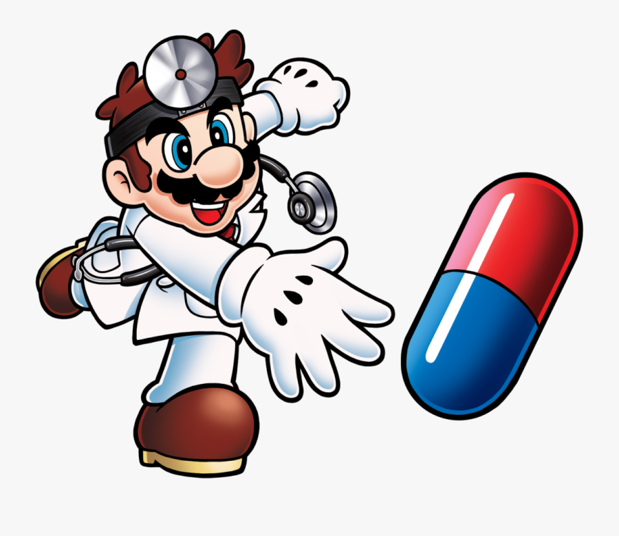 Dr Mario Throwing Pill, Transparent Clipart
