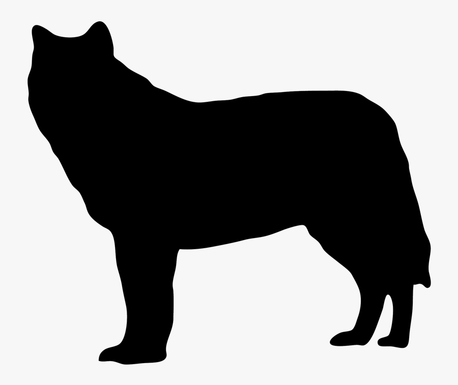 Gray Wolf Dog Breed Silhouette Clip Art - Shape Of A Wolf, Transparent Clipart