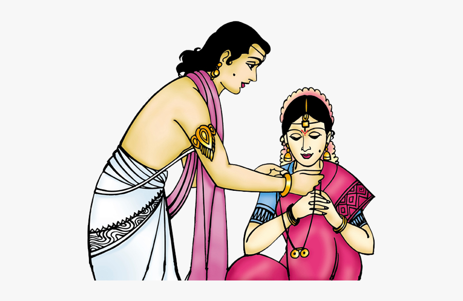 Wedding Clipart - Hindu Marriage Colour Clipart, Transparent Clipart