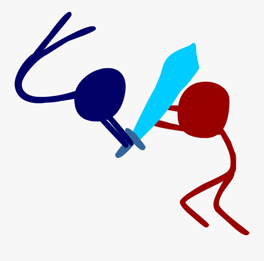 A Really Short Stick Figure Fight Animation By The - Stick Figure Fight Transparent, Transparent Clipart