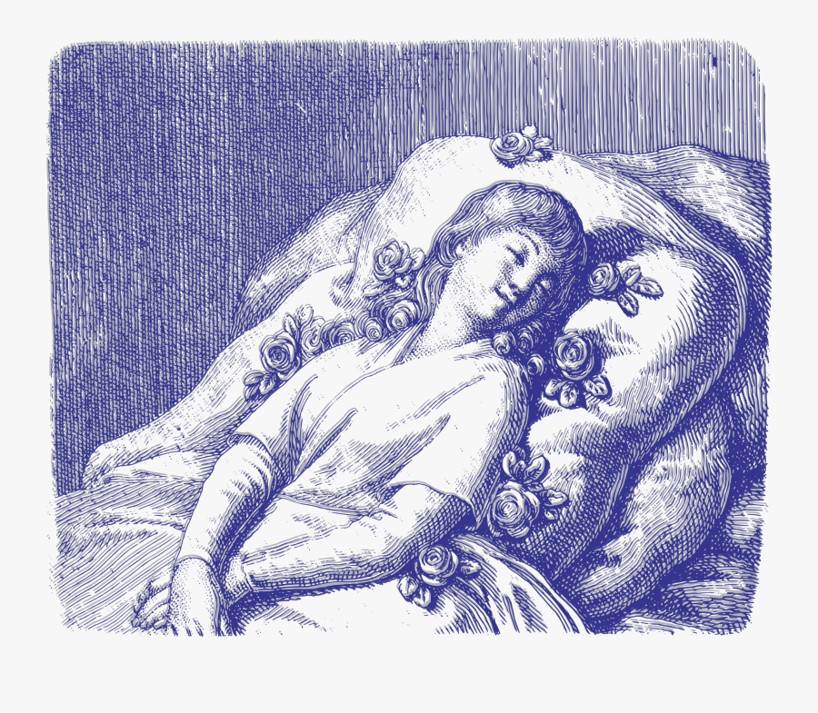 Young Woman Sleeping 01 Clip Arts - Daniel Chodowiecki, Transparent Clipart