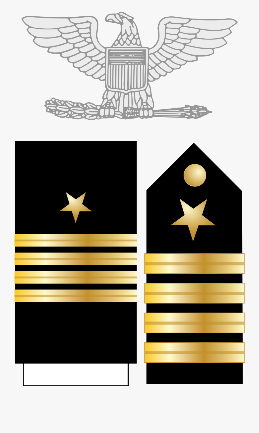 Transparent Us Navy Logo Png - Us Navy Captain Rank Insignia, Transparent Clipart