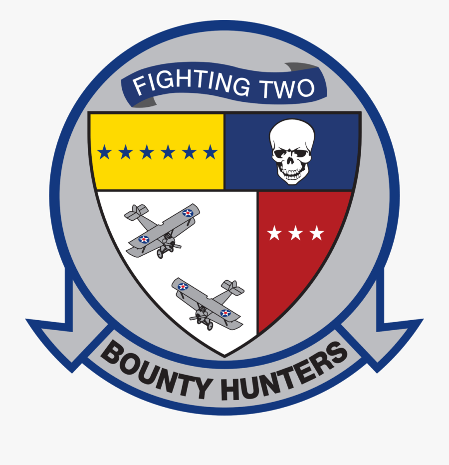Fighter Squadron 2 Insignia 1973 - Vf 2 Bounty Hunters Logo, Transparent Clipart