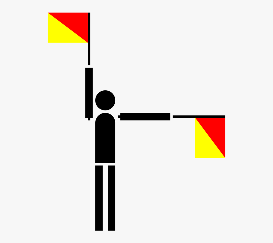 Angle,area,brand - Semaphore Flags, Transparent Clipart