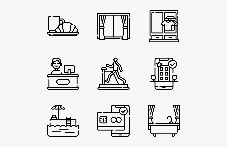 Hotel Servie - Qr Code Icon, Transparent Clipart