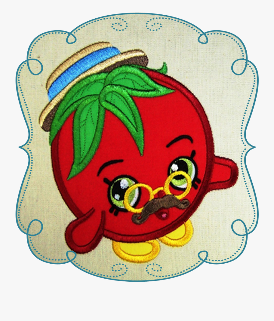 Shopkins Tomato Applique Machine Embroidery Design - Cartoon, Transparent Clipart