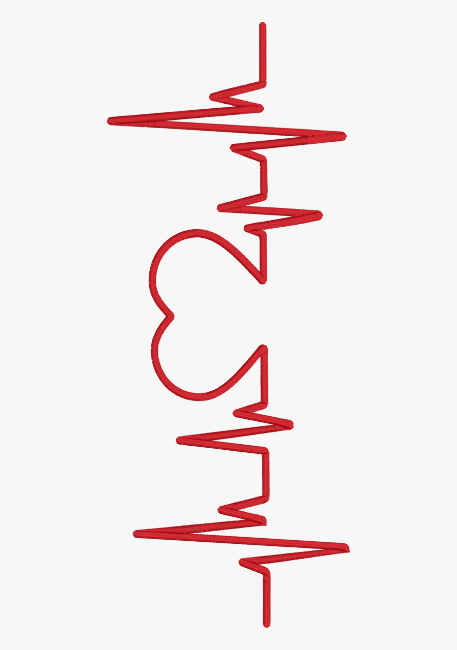 Pulse Heart Ekg Heartbeat Embroidery Design Love Heart Beat Tattoo