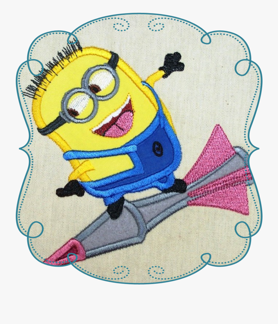 Minion Applique Machine Embroidery Design Pattern-instant - Cartoon, Transparent Clipart