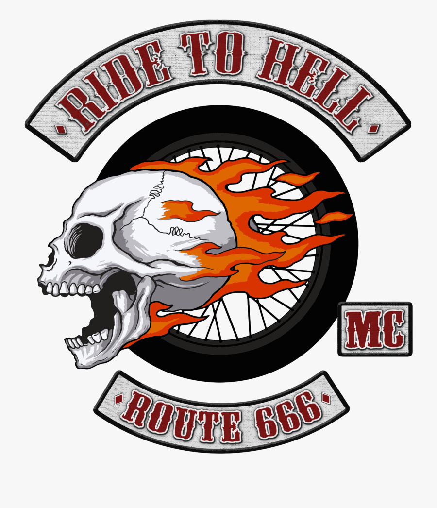 Transparent Bikers Clipart - Ride To Hell Route 666, Transparent Clipart