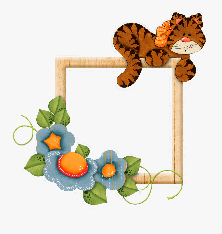 Clipart Frames Cat - Moldura De Gatinhos, Transparent Clipart