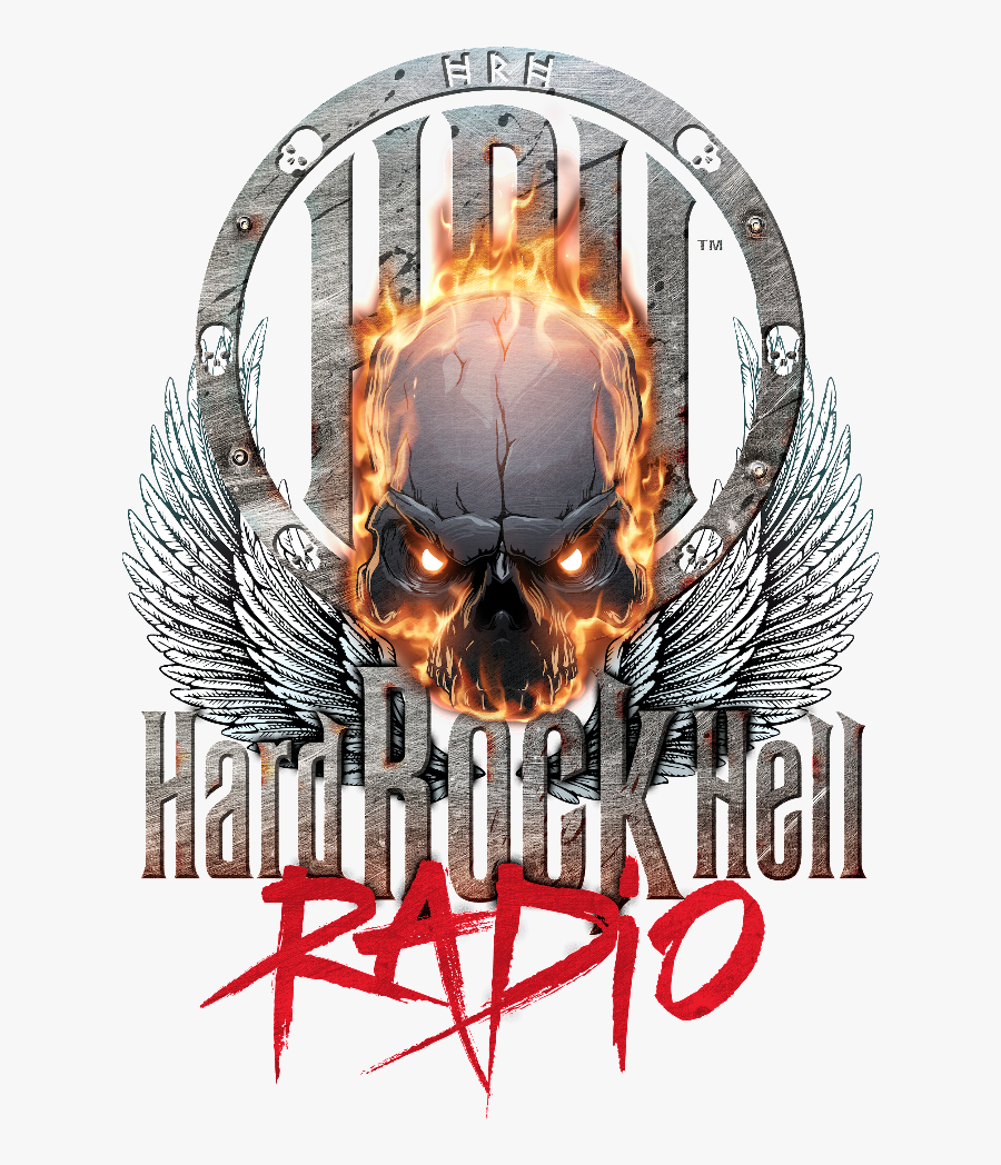 Hard Rock Hell Radio Logo , Png Download - Black And White Wings, Transparent Clipart