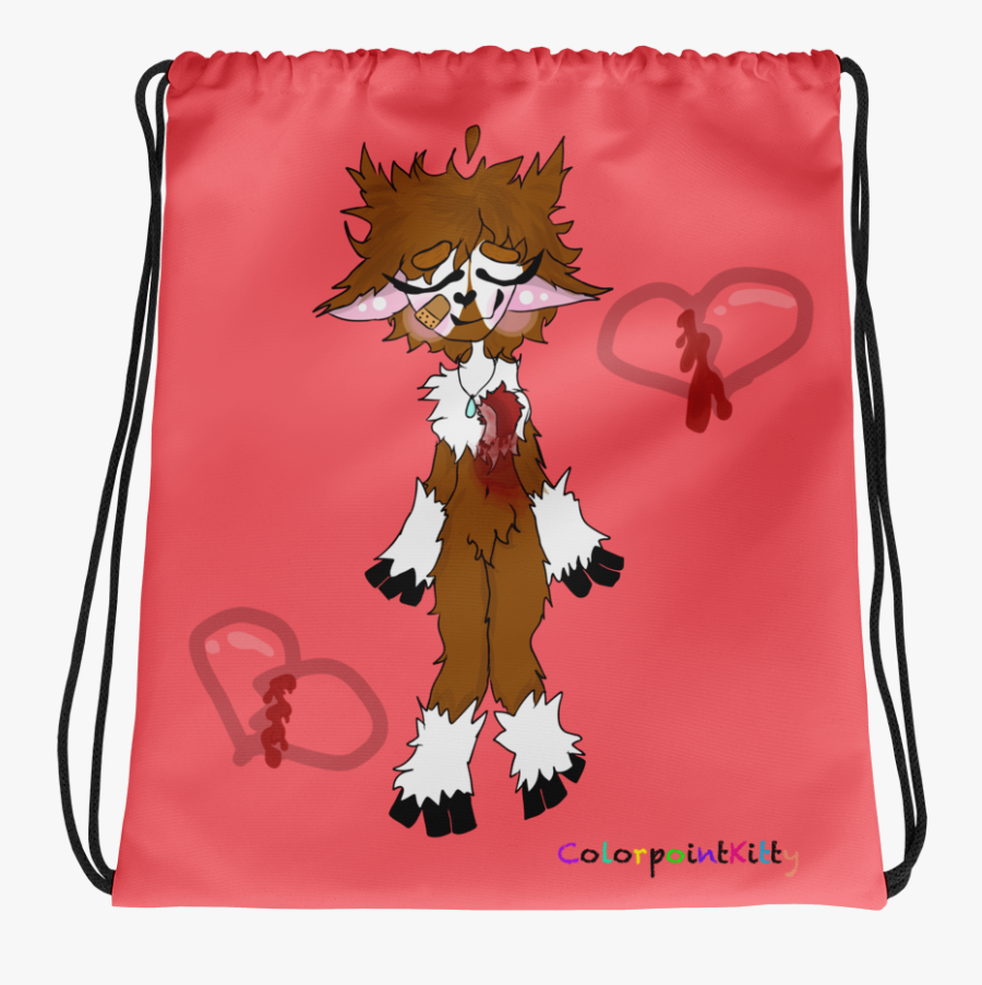 Clip Art Goat Drawstring Shoulder Strap - Rose Gold Drawstring Bag, Transparent Clipart