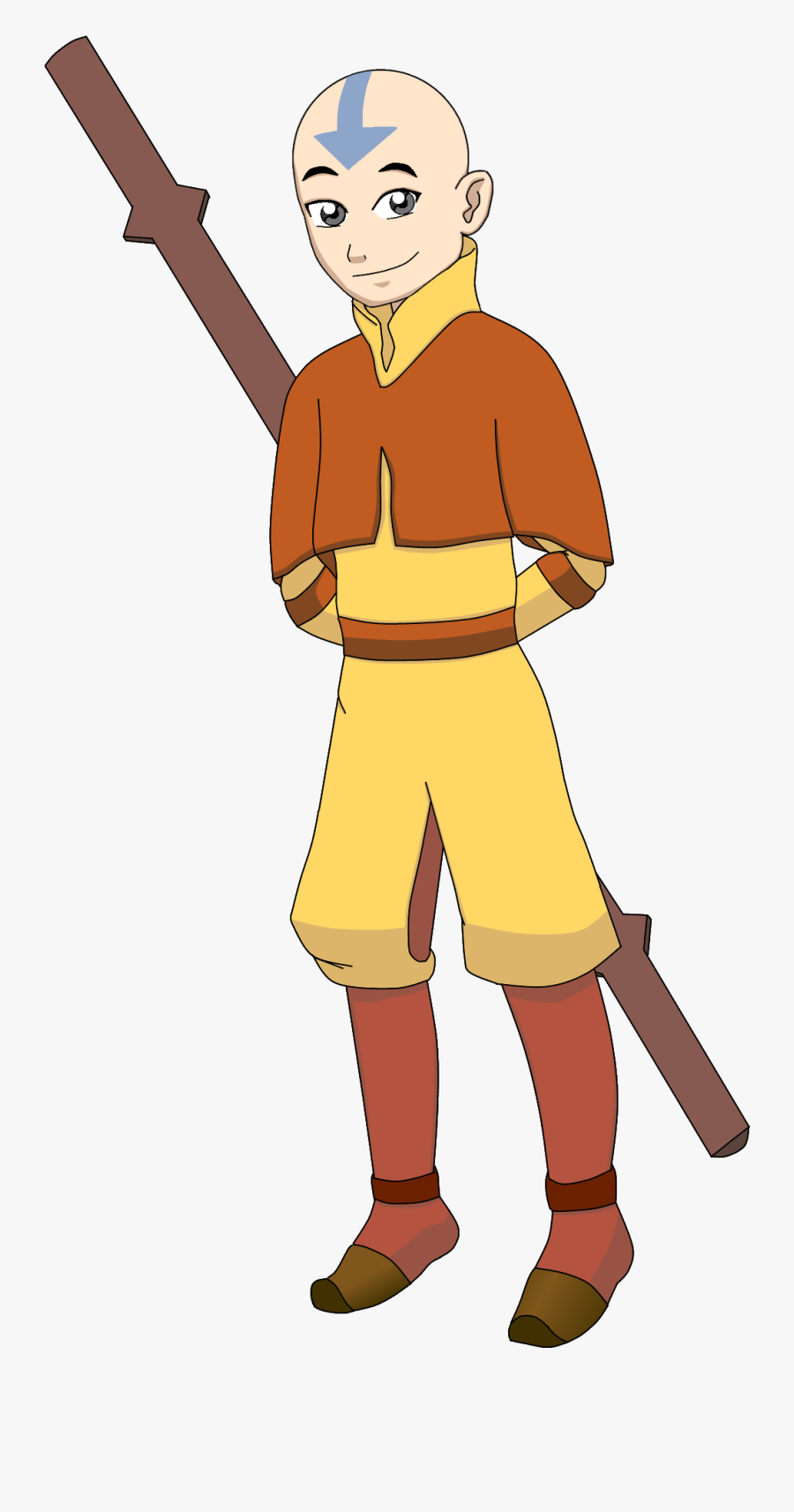 Cartoon,standing,clip Character - Aang Png, Transparent Clipart