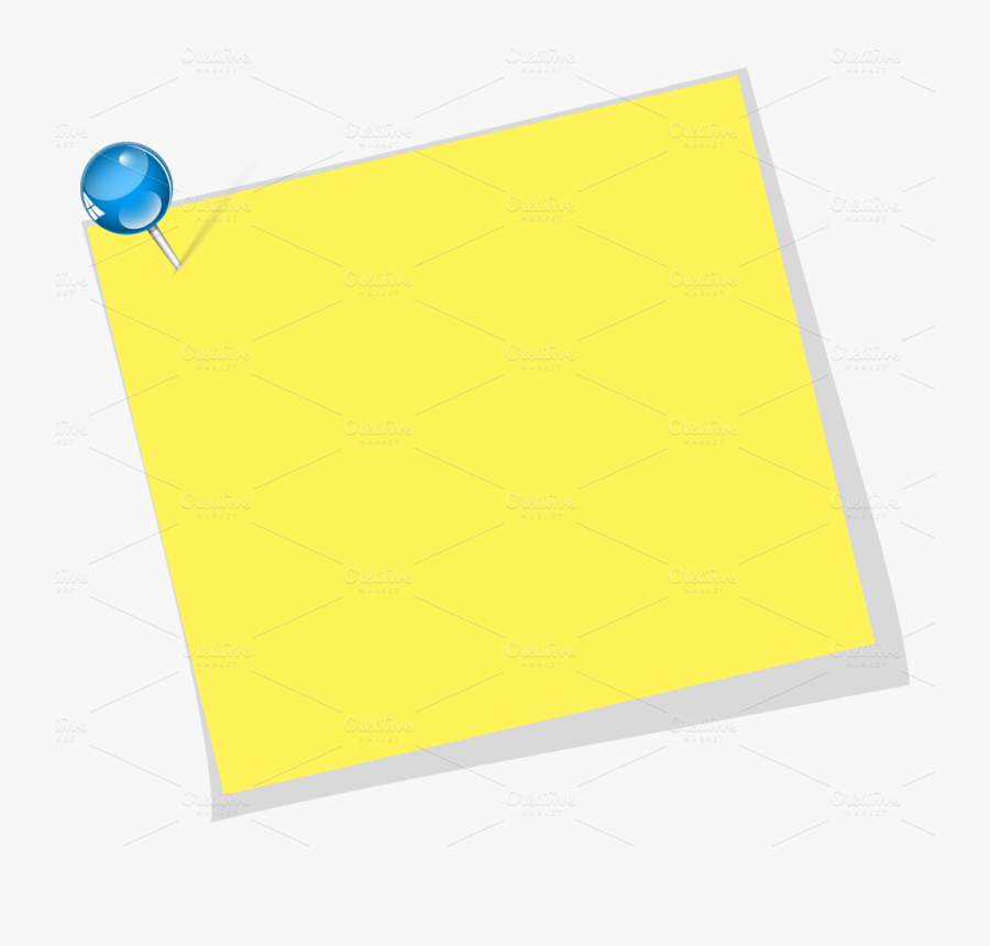 Paper Material Rectangle Yellow - Sticky Notes Transparent, Transparent Clipart