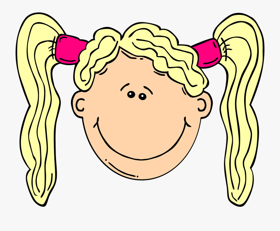 Transparent Pigtails Png - Cartoon Picture Of Hair, Transparent Clipart