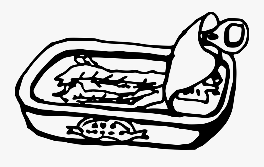 Anchovy In Can - Anchovies Clipart Black And White, Transparent Clipart