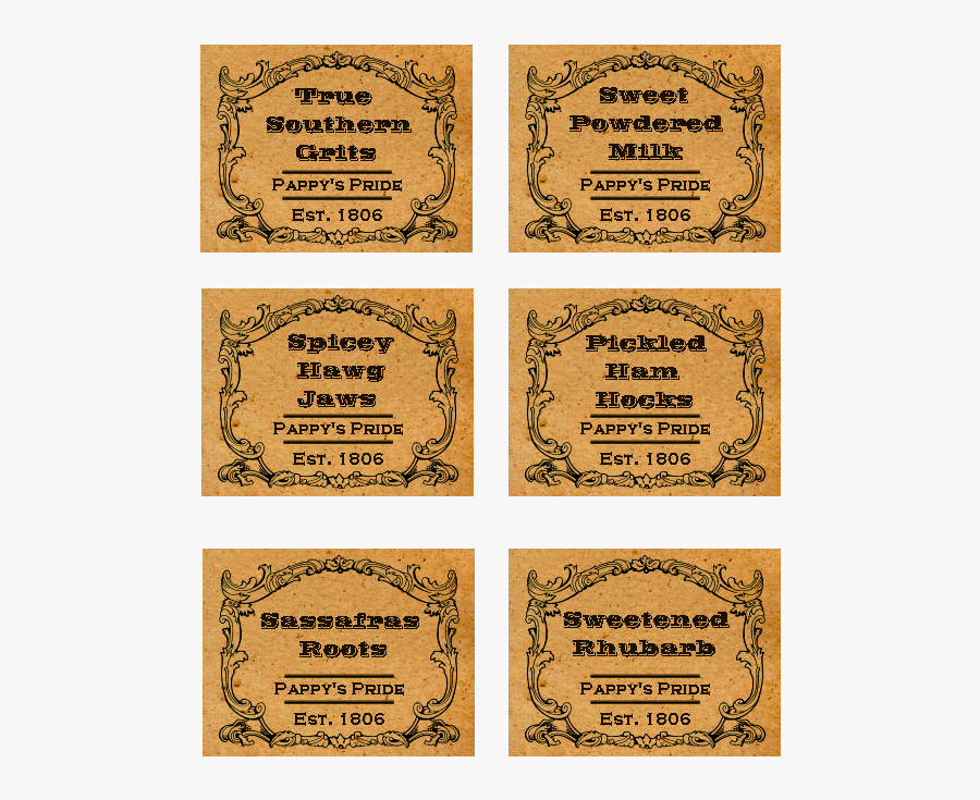 Clip Art The Pantry Freebie - Vintage Harry Potter Labels, Transparent Clipart