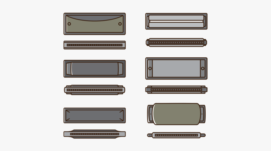 Harmonica Vector Icons - Stairs, Transparent Clipart