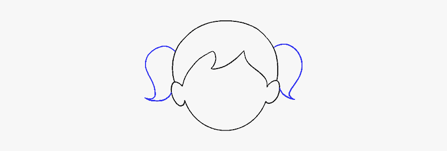 How To Draw Cartoon Girl - Sketch, Transparent Clipart