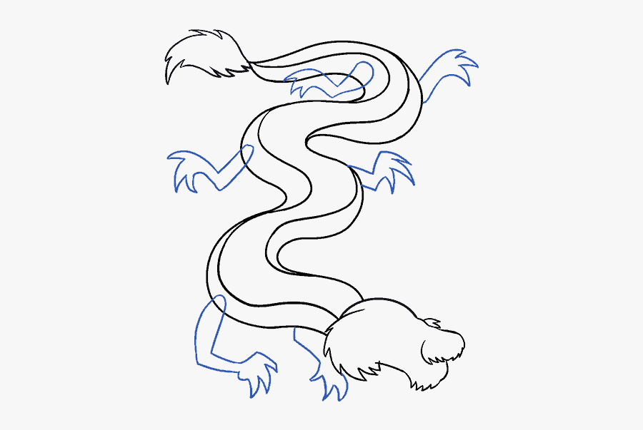 Drawn Chinese Dragon Step By Step - Drawing, Transparent Clipart
