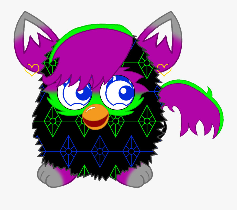 Neon Clipart Purple Diamond - Zach Furby Ffg, Transparent Clipart