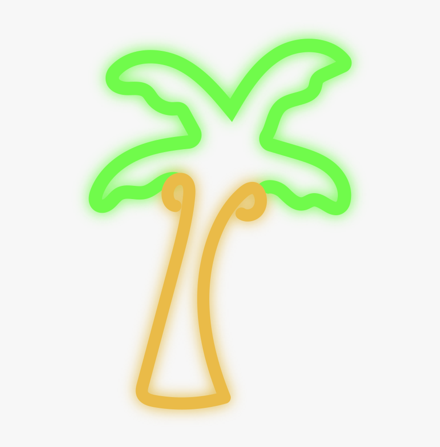 Transparent Neon Palm Tree Clipart , Png Download - Transparent Neon Light Png, Transparent Clipart