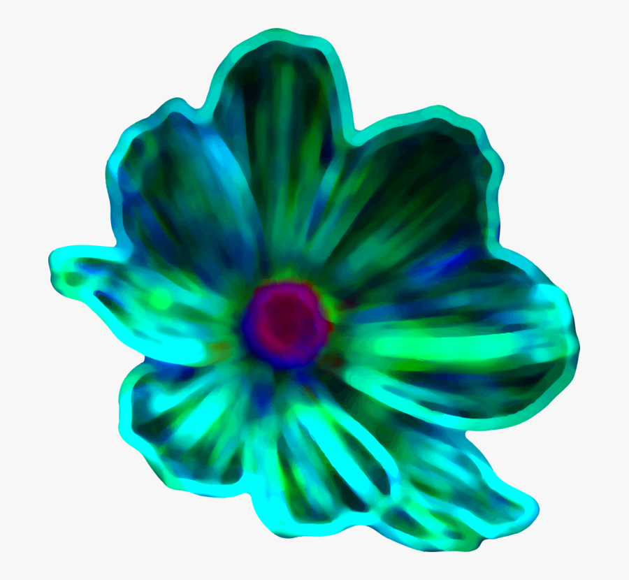 Petal,plant,flower - Neon Flower Png, Transparent Clipart