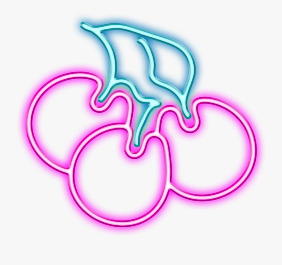 Neon Cherries-png - Neon Png, Transparent Clipart