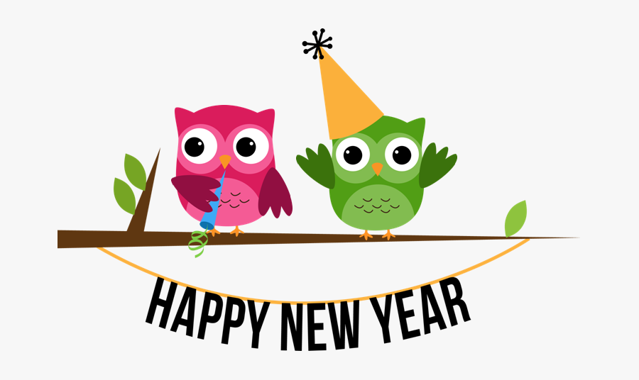 New Year Owl Clipart, Transparent Clipart