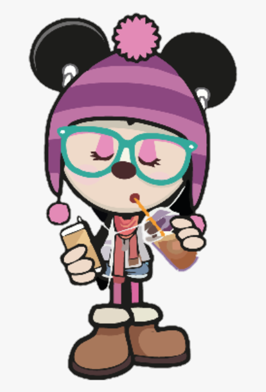 Minniemouse Sticker Clipart , Png Download - Mickey Y Minnie Mouse, Transparent Clipart