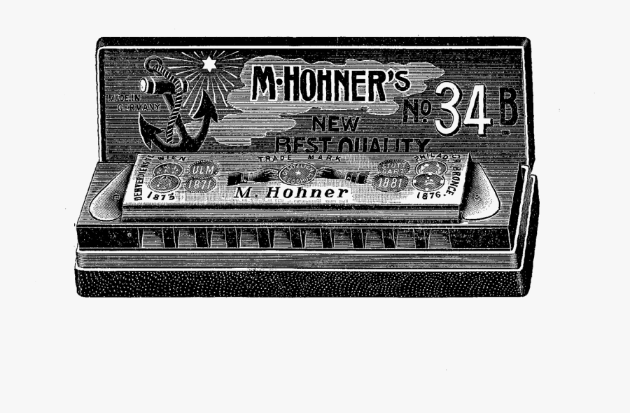 Vintage Harmonicas, Transparent Clipart