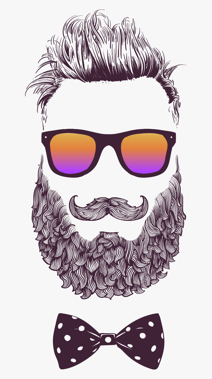 Transparent Hipster Man Clipart - Beard Man, Transparent Clipart