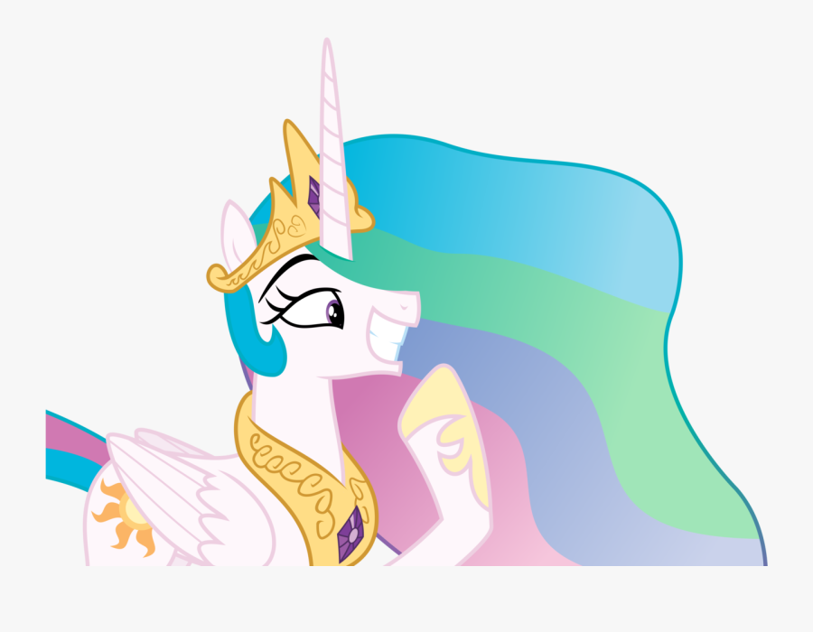 Grin Clipart Smirk - Mlp Celestia Evil Grin, Transparent Clipart