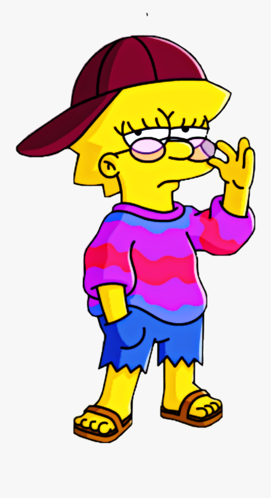 #simpson #love #hipster #hippie #freetoedit - Lisa Simpson Hippie, Transparent Clipart