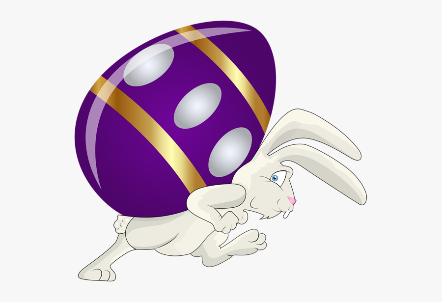 Bunny And Egg Png Clip Art Image - Drawing, Transparent Clipart
