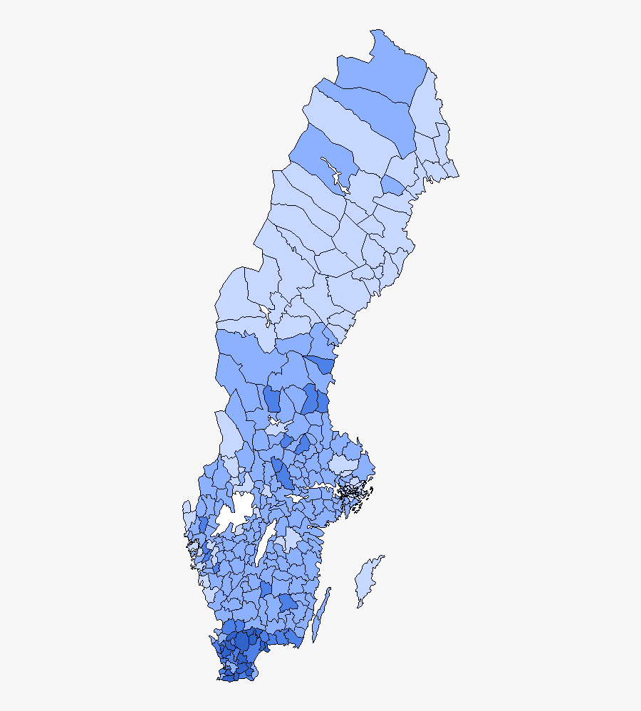 Sweden Democrats 2010 Election - Sweden Democrats Vote Map, Transparent Clipart