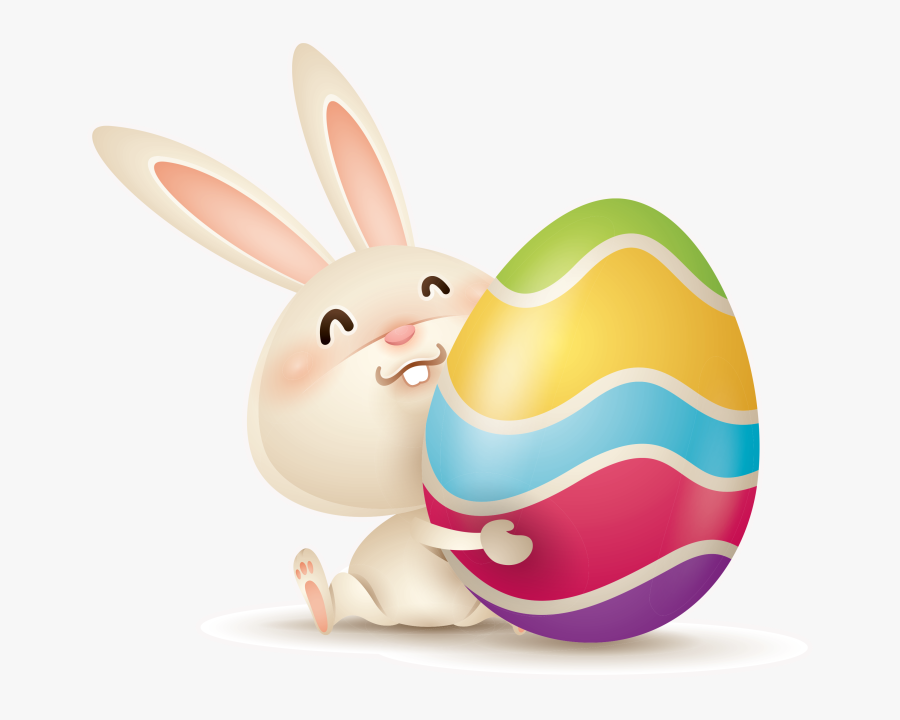 Pin By Marina On Viii Rabbit - Bunny Hugging Easter Egg, Transparent Clipart