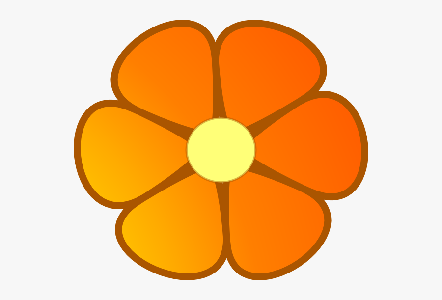 Flower Clip Art Orange, Transparent Clipart