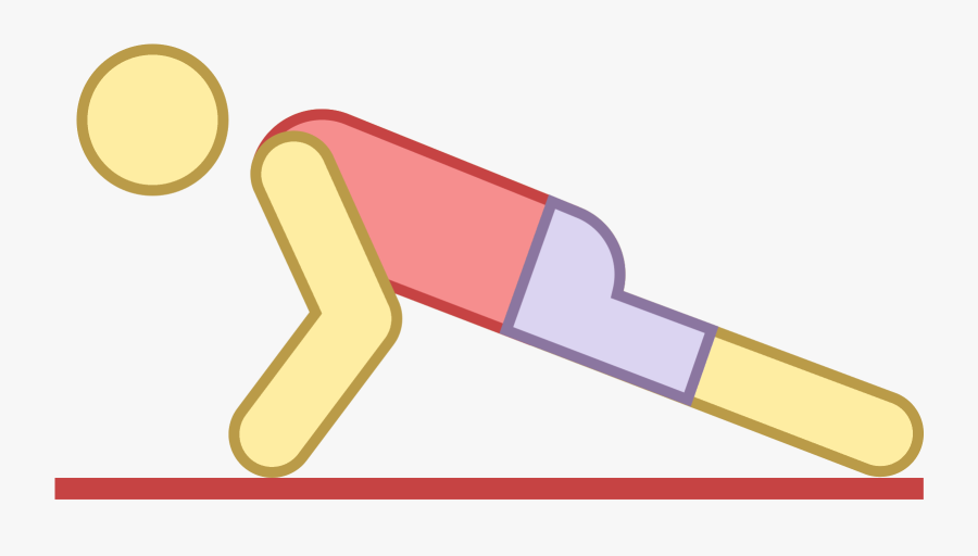 It"s A Logo For A Person Doing A Pushup As An Exercise, Transparent Clipart
