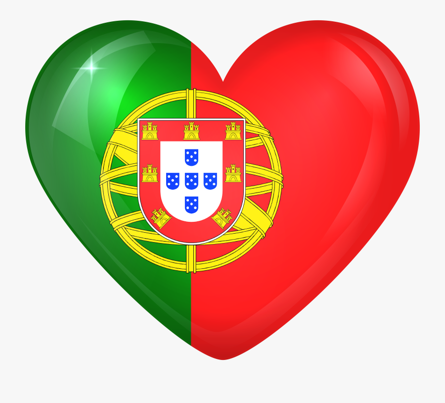 Transparent Orange Heart Png - Portugal Flag Heart Png, Transparent Clipart