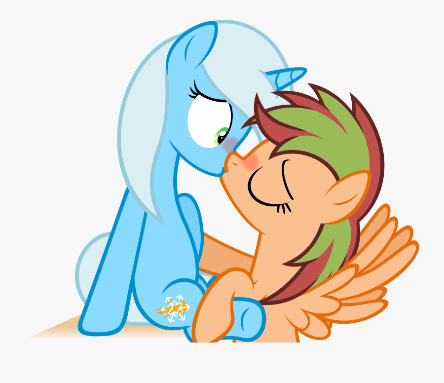 The Surprise Kiss By Zacatron94 - Mlp Base Surprise Kiss, Transparent Clipart