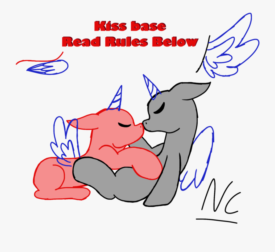 Mlp Kiss Base By 101dragontrainer - Base Mlp Love, Transparent Clipart