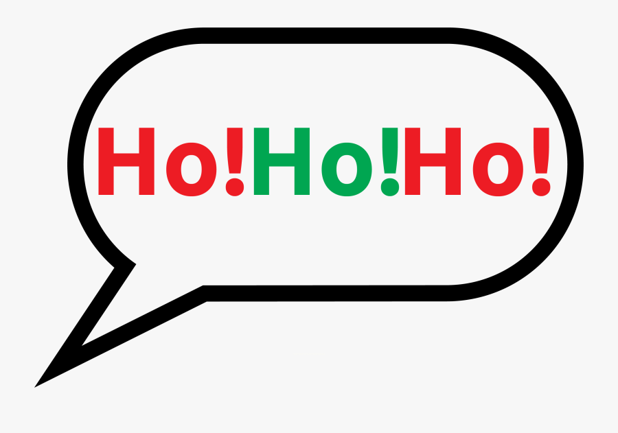 Christmas Photo Booth Graphics - Ho Ho Ho Speech Bubble, Transparent Clipart