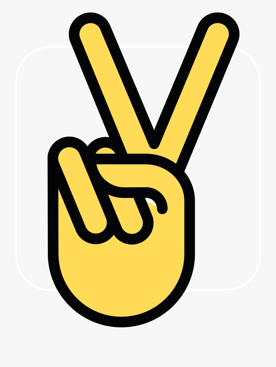 Mustard V Sign Peace Symbol Cnd Logo 555px - Peace Sign Icon Transparent Background, Transparent Clipart