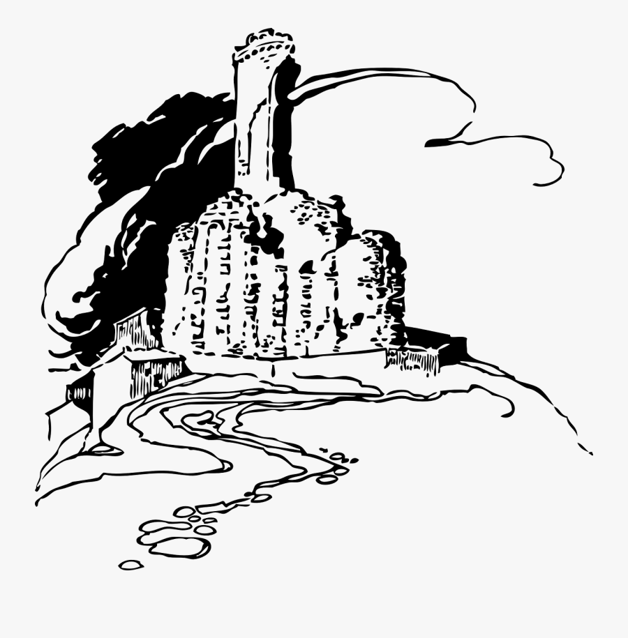 The Trophy Of Augustus - Castillo Blanco Y Negro Png, Transparent Clipart